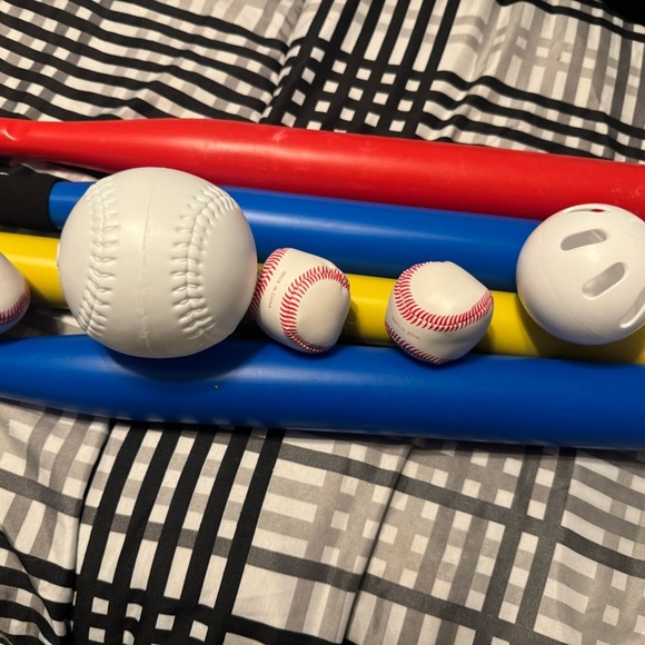 Kids Plastic Baseball Bat & Ball Set – 11-Piece Backyard Sports Kit. - Picture 10 of 11